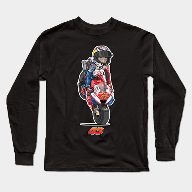 Jack Miller #43 Cartoon Long Sleeve T-Shirt by lavonneroberson